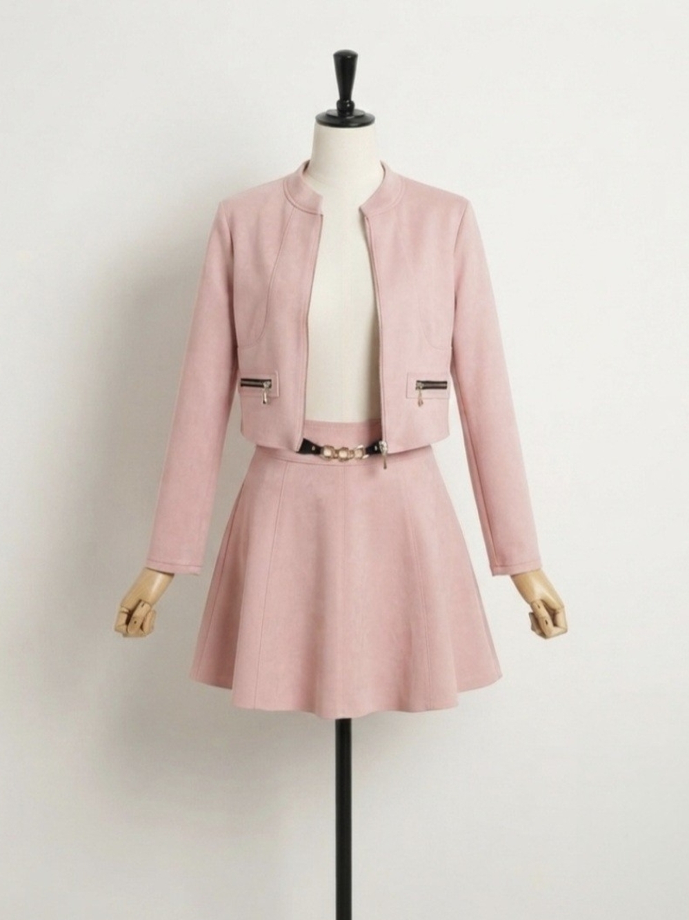 Jacket & Skirt Pink Set